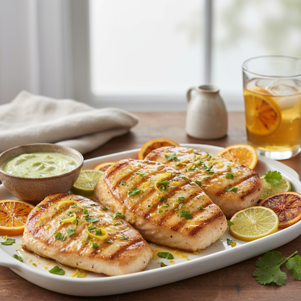 Zesty Citrus-Infused Mahi Mahi Steaks recipe
