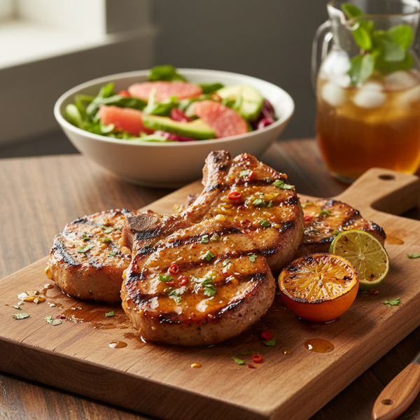 Zesty Citrus BBQ Pork Chops recipe