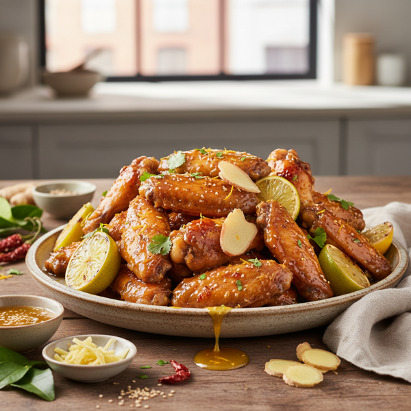 Zesty Citrus Ginger Chicken Wings recipe