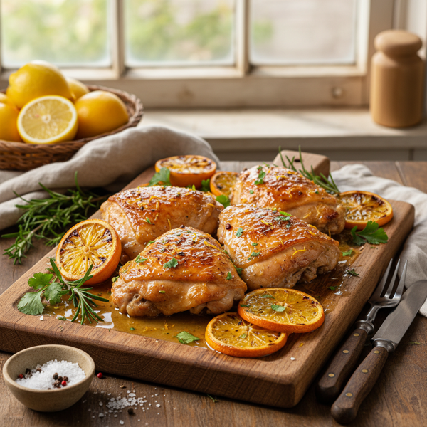 Zesty Citrus Infused Chicken Thighs recipe