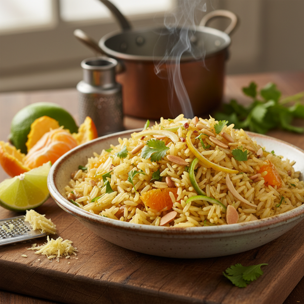 Zesty Citrus and Ginger Rice Pilaf recipe