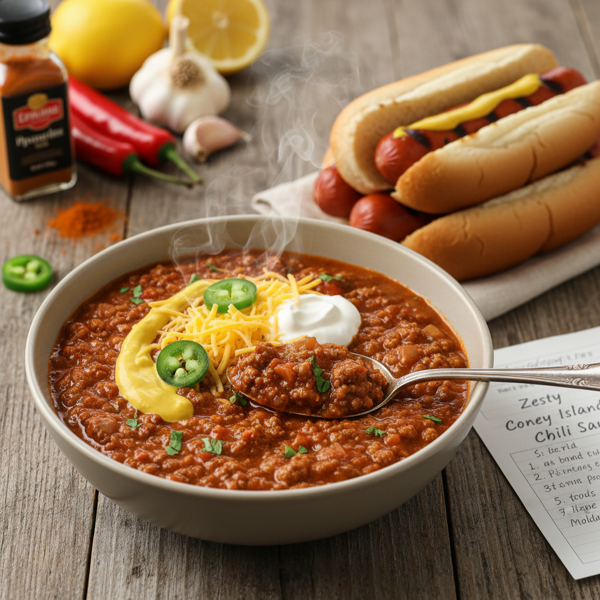 Zesty Coney Island Chili Sauce recipe