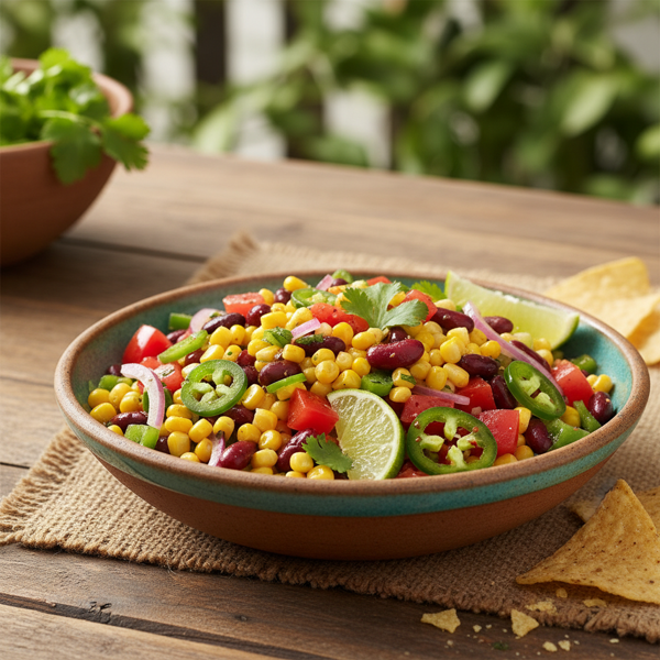 Zesty Corn & Bean Salsa Salad recipe