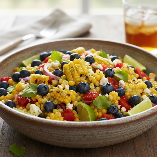 Zesty Corn & Blueberry Fiesta Salad recipe