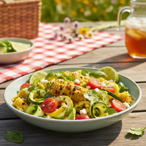 Zesty Corn & Zucchini Picnic Salad recipe