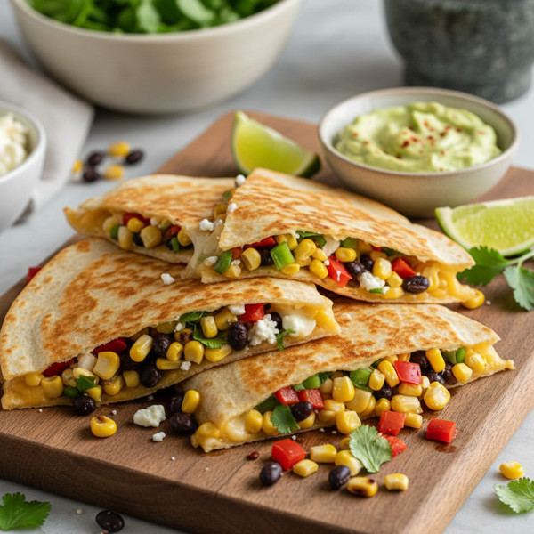 Zesty Corn and Black Bean Quesadillas recipe