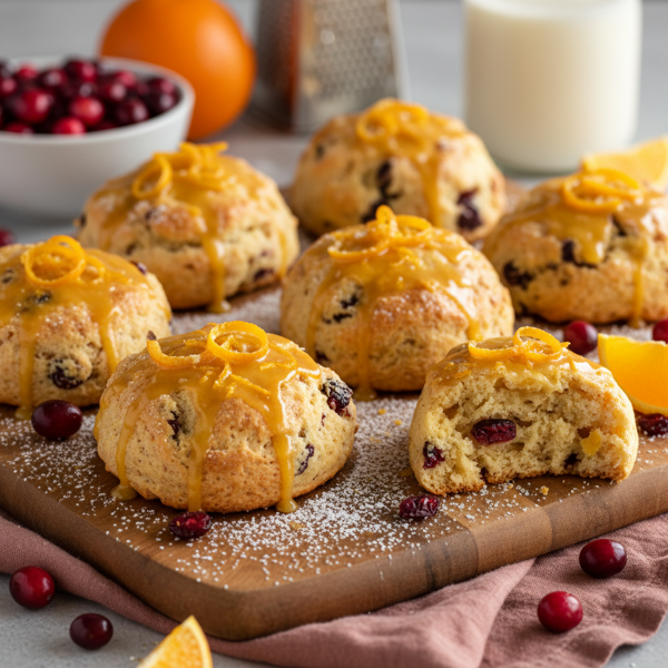 Zesty Cranberry-Orange Buttermilk Scones recipe