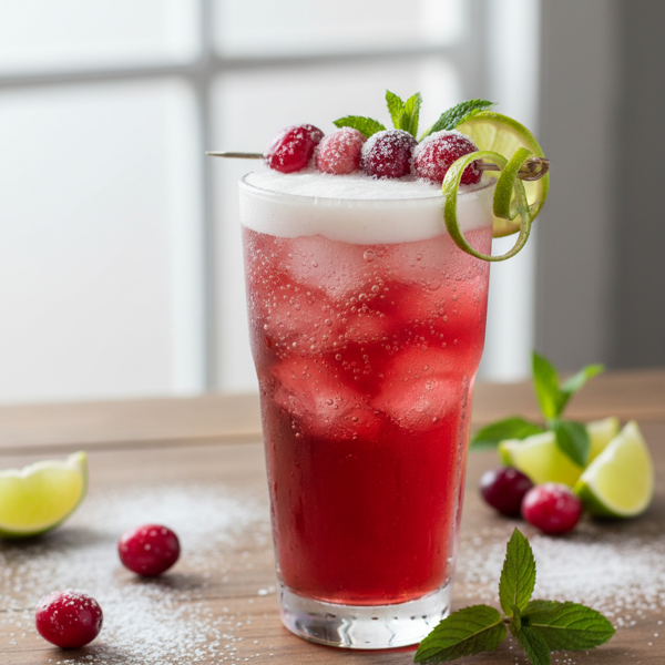 Zesty Cranberry Lime Sparkler recipe
