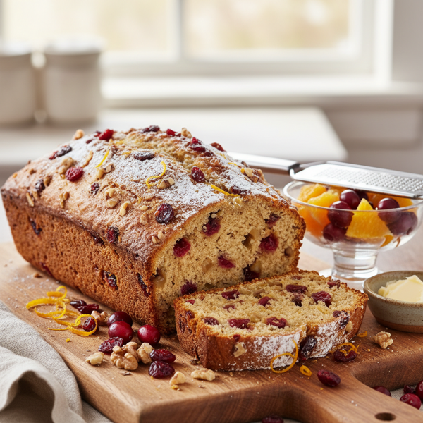 Zesty Cranberry Nut Bread recipe