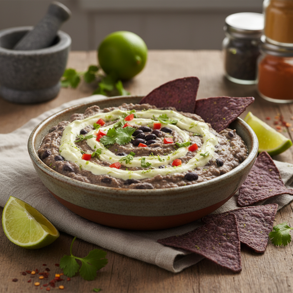 Zesty Creamy Black Bean Dip recipe