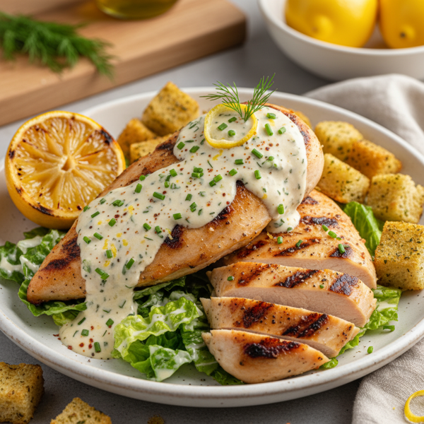 Zesty Creamy Caesar Grilled Chicken recipe