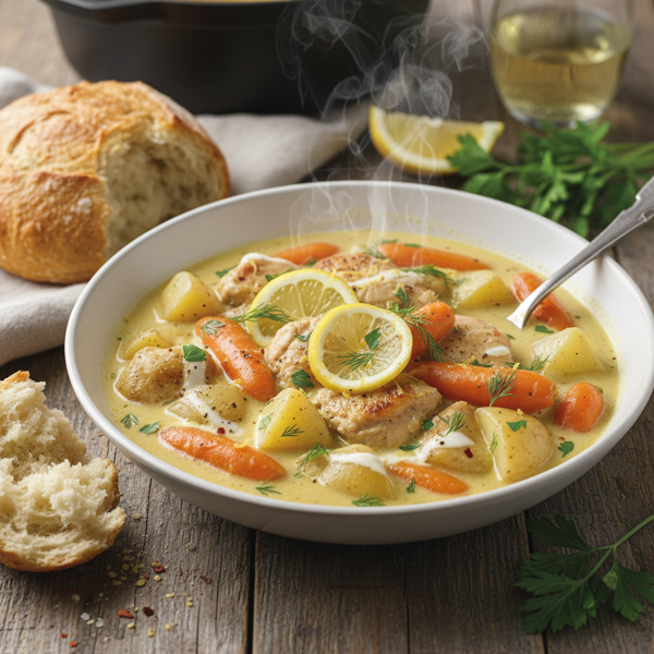 Zesty Creamy Chicken Stew Delight recipe