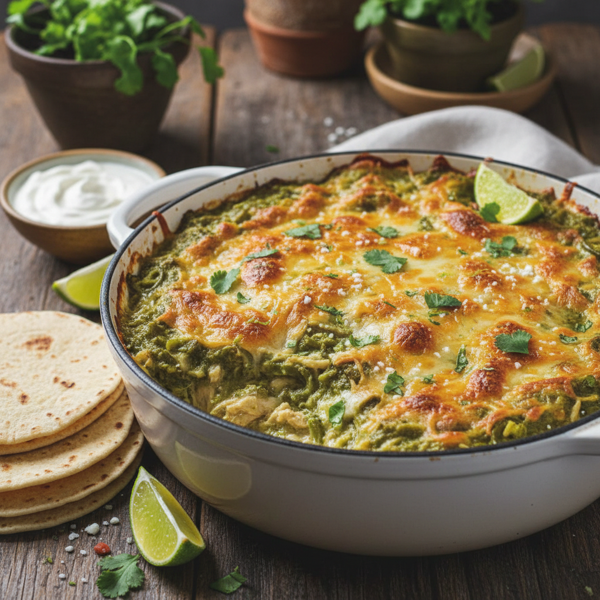 Zesty Creamy Chicken Verde Bake recipe