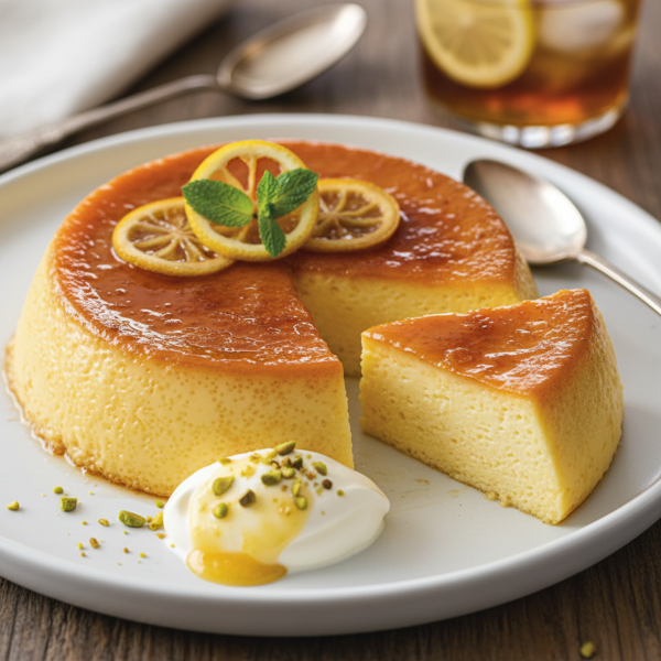 Zesty Creamy Lemon Flan recipe