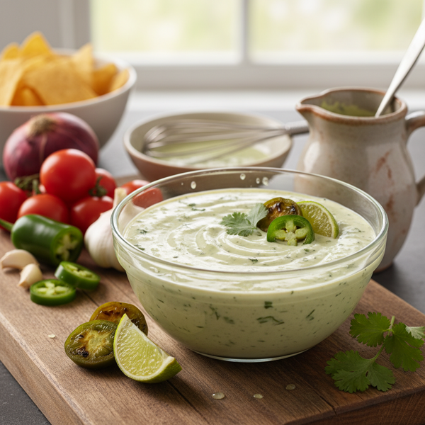 Zesty Creamy Tomatillo Dressing recipe