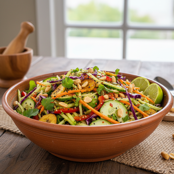 Zesty Crunchy West African Cabbage Salad recipe