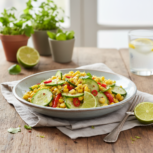Zesty Cucumber-Corn Medley recipe