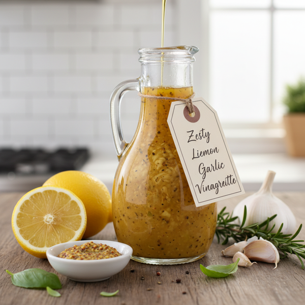 Zesty Dijon Lemon Garlic Vinaigrette recipe