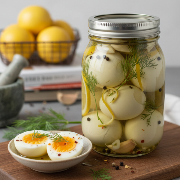 Zesty Dill Pickled Eggs recipe