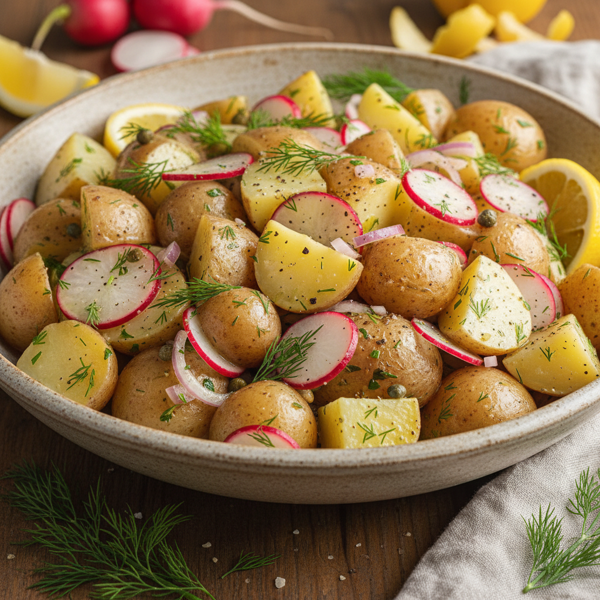 Zesty Dill & Radish Potato Salad recipe