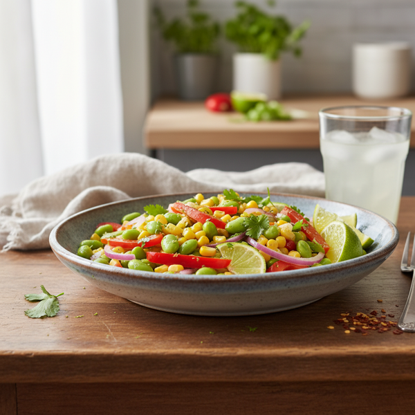 Zesty Edamame & Corn Salad recipe