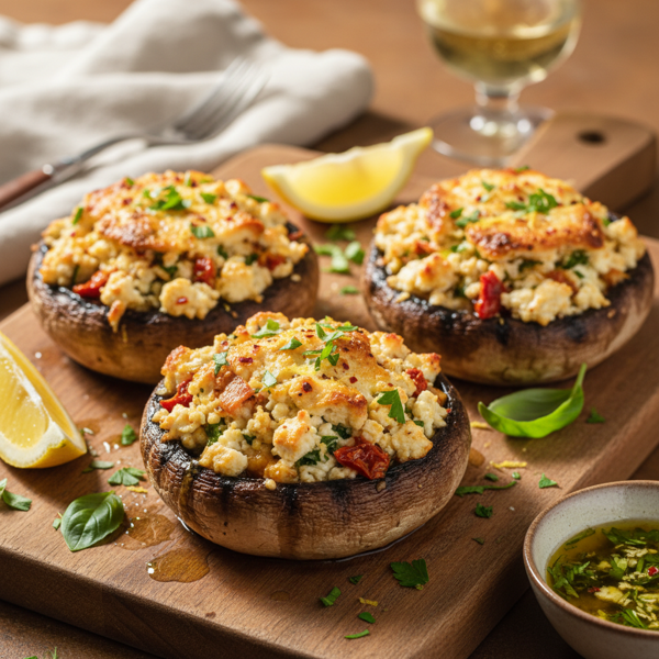 Zesty Feta-Stuffed Portobello Mushrooms recipe