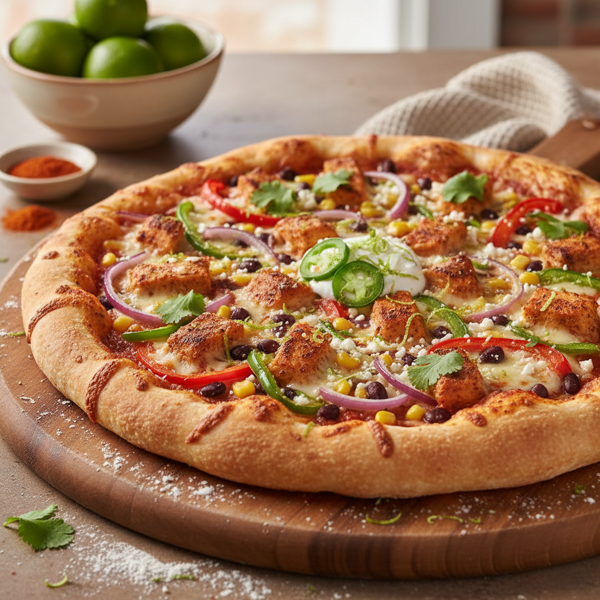 Zesty Fiesta Chicken Supreme Pizza recipe