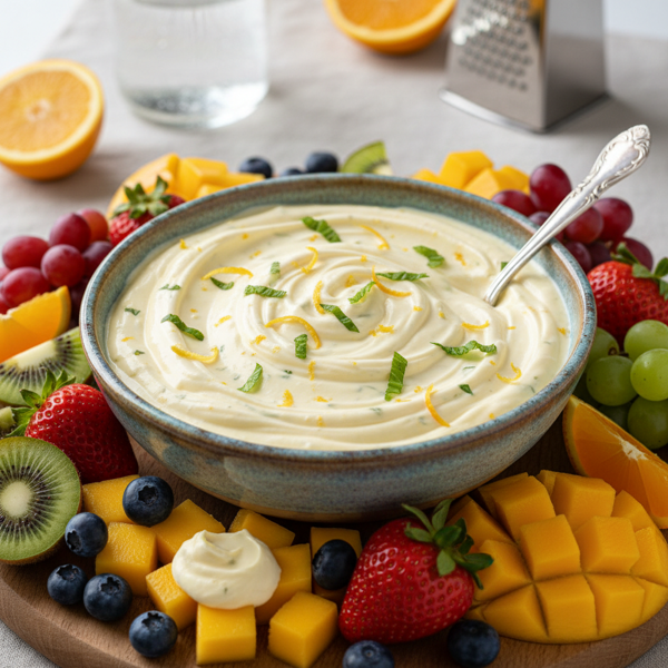Zesty French Cream Fruit Dip recipe