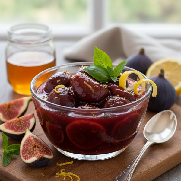 Zesty Fresh Fig Compote recipe