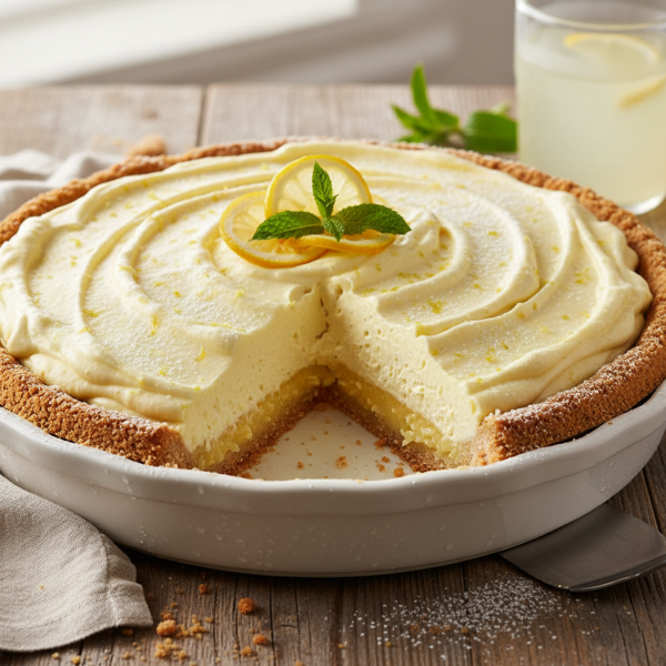 Zesty Frozen Lemon Cream Pie recipe
