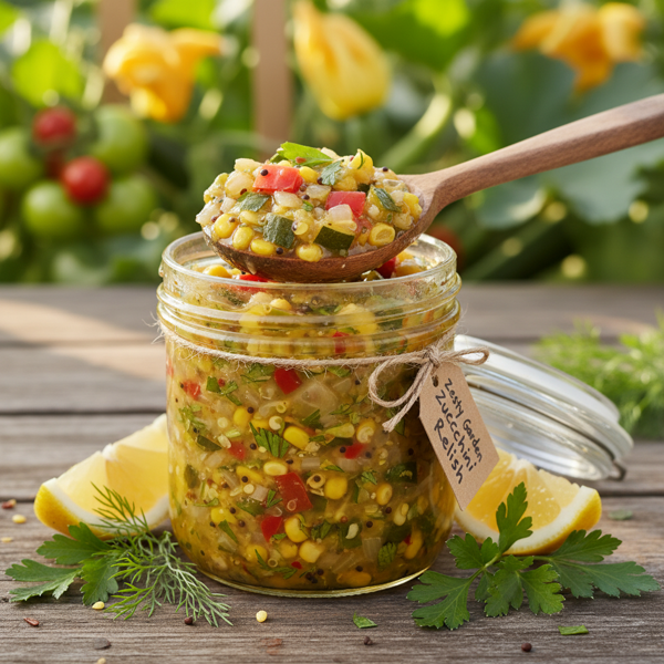 Zesty Garden Zucchini Relish recipe