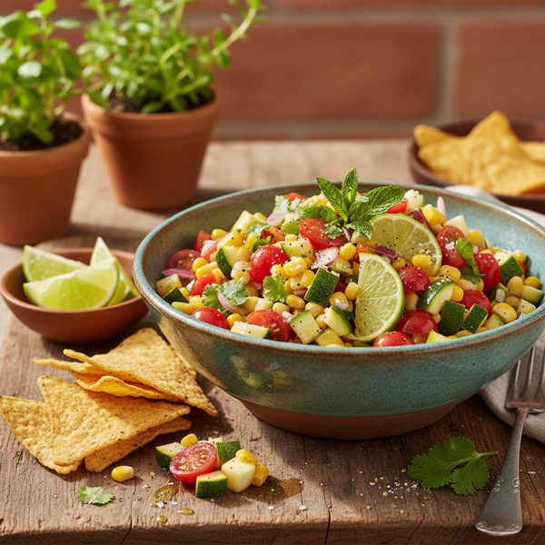 Zesty Garden Zucchini Salsa recipe