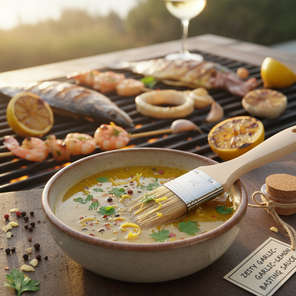 Zesty Garlic-Lemon Seafood Basting Sauce recipe