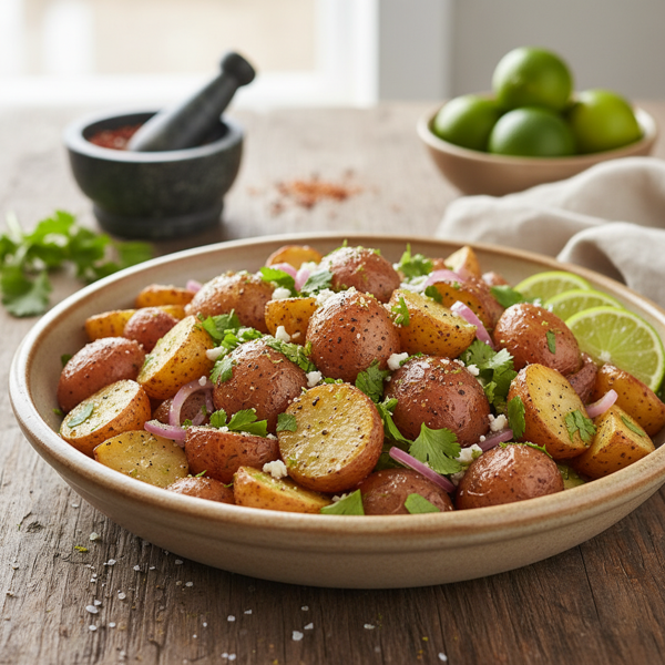 Zesty Garlic Cilantro Roasted Potato Salad recipe
