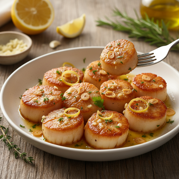 Zesty Garlic Lemon Scallops recipe