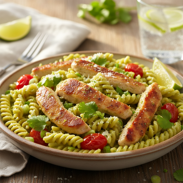 Zesty Garlic Lime Chicken Pasta Delight recipe