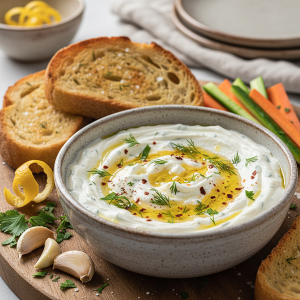 Zesty Garlic Yogurt Dip recipe