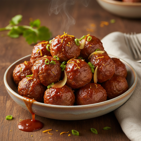 Zesty Ginger-Ketchup Meatballs recipe