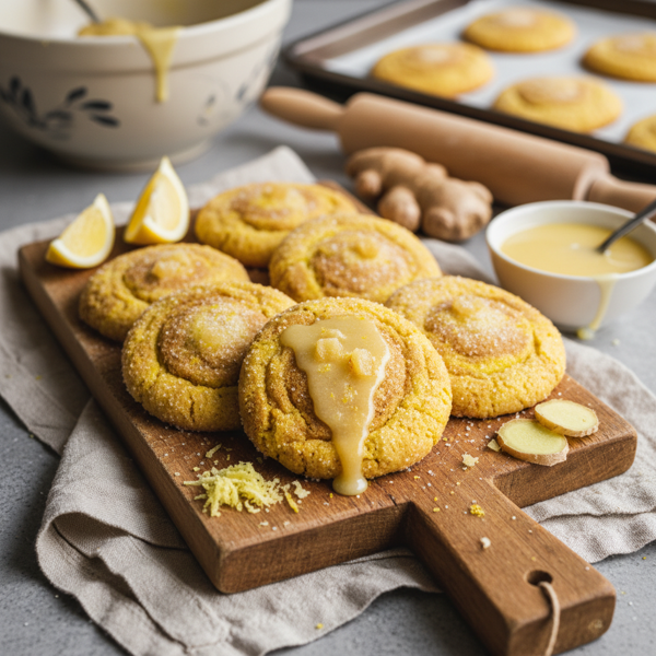 Zesty Ginger-Lemon Swirl Cookies recipe