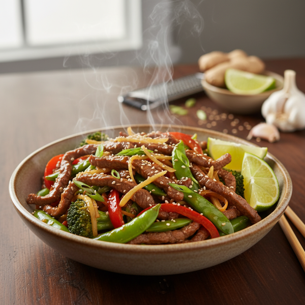 Zesty Ginger Beef Stir-Fry recipe