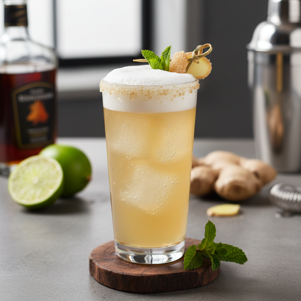 Zesty Ginger Rum Fizz recipe