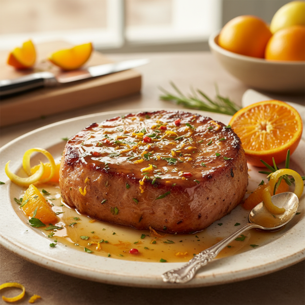 Zesty Glazed Ham Steak Sauce recipe