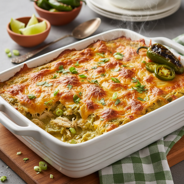 Zesty Green Chile Chicken Casserole recipe