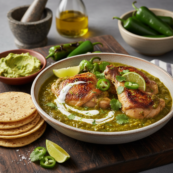 Zesty Green Chili Chicken Delight recipe