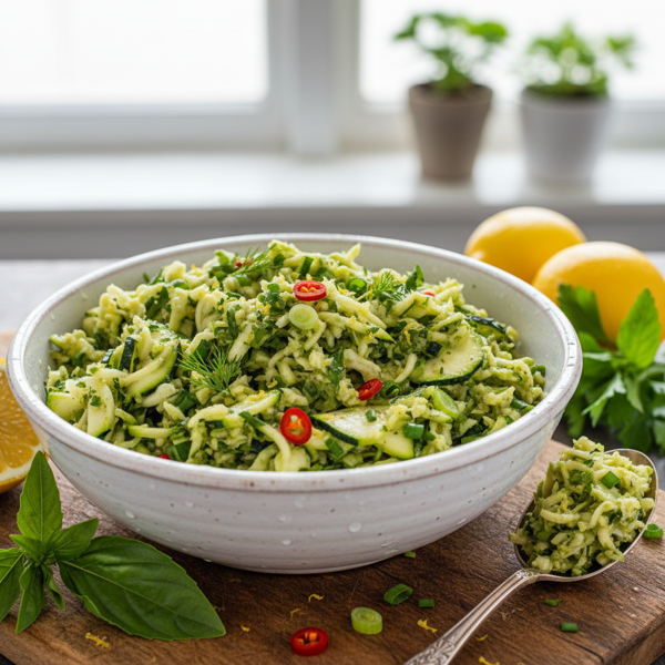 Zesty Green Goddess Zucchini Relish recipe