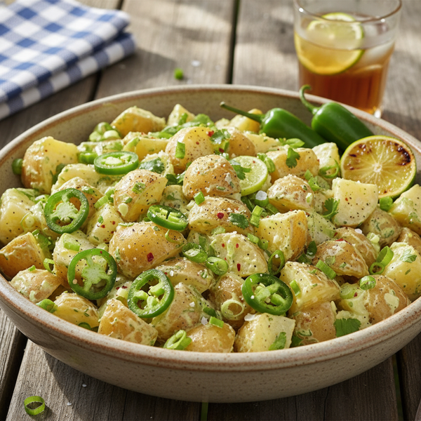 Zesty Green Onion and Jalapeño Potato Salad recipe
