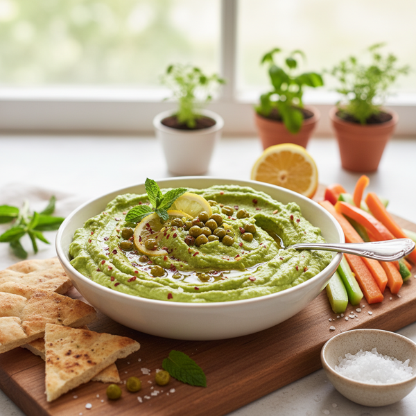 Zesty Green Pea Hummus Delight recipe