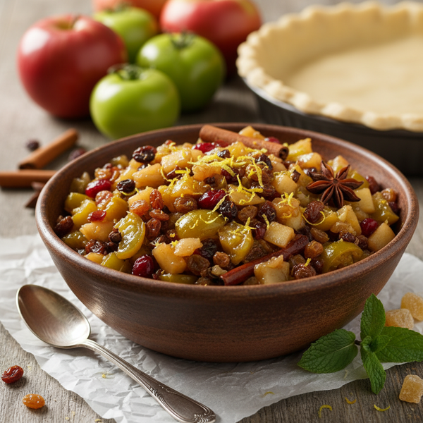Zesty Green Tomato and Apple Mincemeat recipe