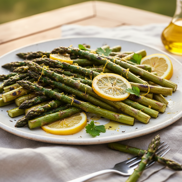 Zesty Grilled Balsamic Asparagus with Lemon recipe