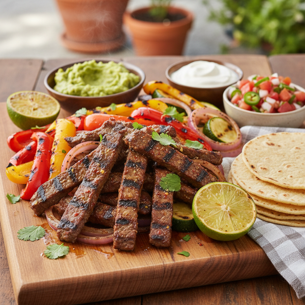 Zesty Grilled Beef Fajitas with Fresh Veggies recipe